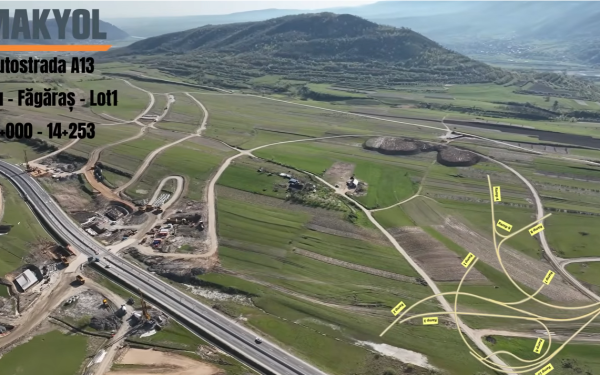 Autostrada Sibiu-Făgăraș: Imagini cu cel mai complex nod rutier din România