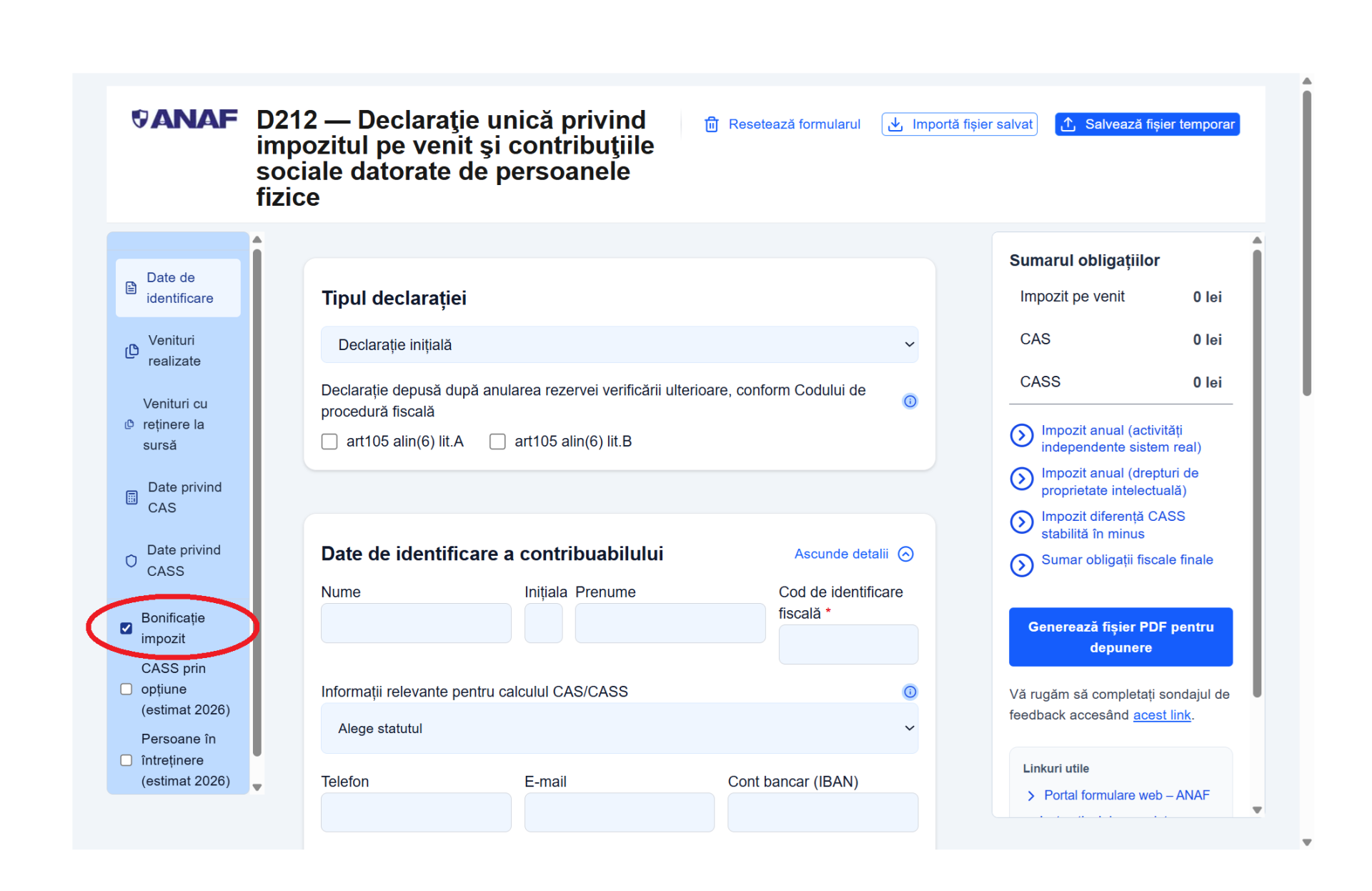 Bonificație 3% pentru PFA, chirii și crypto: Ce trebuie să știi la Declarația Unică 2026