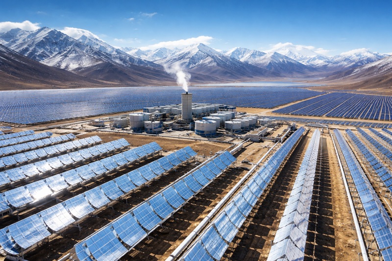 China ridică o mega centrală solară la record de altitudine în Tibet