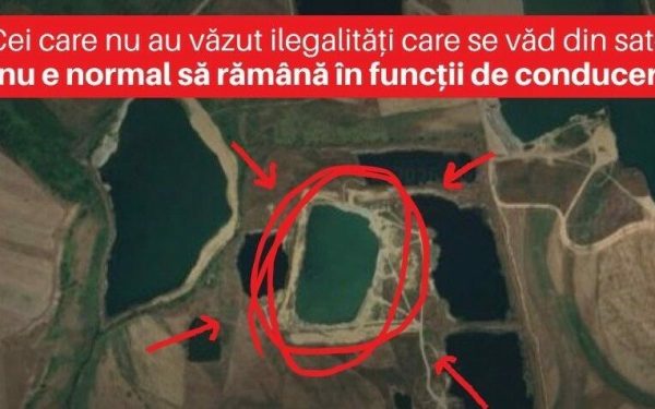 Balastieră ilegala în Olt: Crater de 5 hectare, săpat ilegal în 4 ani