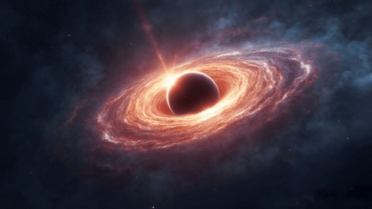 Gaura neagră cosmică, trezită după 100 de milioane de ani, erupție spectaculoasă