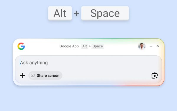 Google lansează aplicația AI pentru Windows: Cum funcționează și unde o găsești