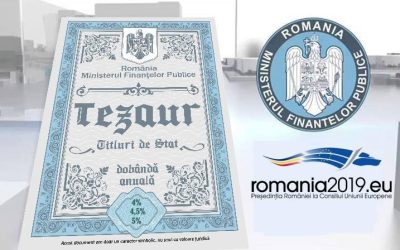 Românii pot investi în titlurile de stat TEZAUR, cu maturități de 1, 3 și 5 ani, în perioada 6 aprilie – 8 mai 2026, anunță oficialii Ministerului Finanțelor Publice