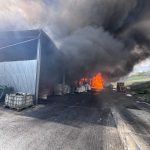 Incendiu uriaș la o hală din Sălaj: Fum dens, Ro-Alert emis