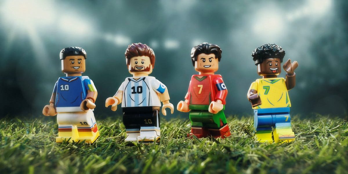 Legendele fotbalului, imortalizate în LEGO: Messi, Ronaldo, Mbappe și Vini Jr.