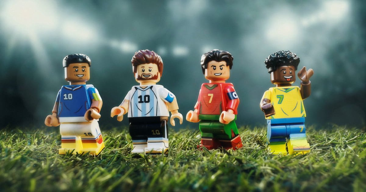 Legendele fotbalului, imortalizate în LEGO: Messi, Ronaldo, Mbappe și Vini Jr.