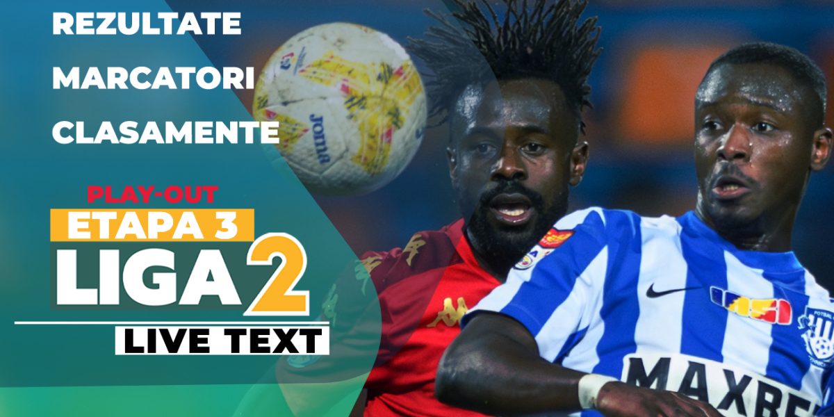 Rezultate etapă play-out Liga 2: Bătălii aprige pentru salvarea de la retrogradare
