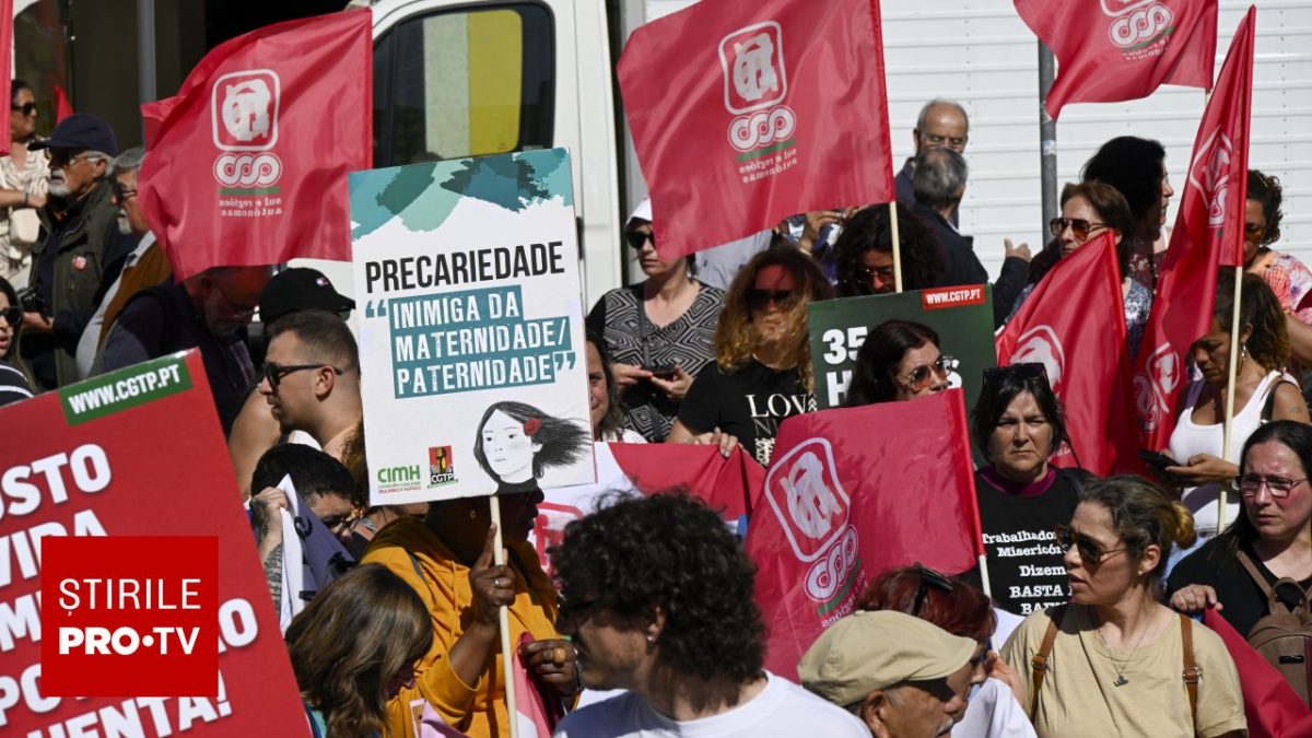 Mii de protestatari la Lisabona, furioși pe reformele muncii