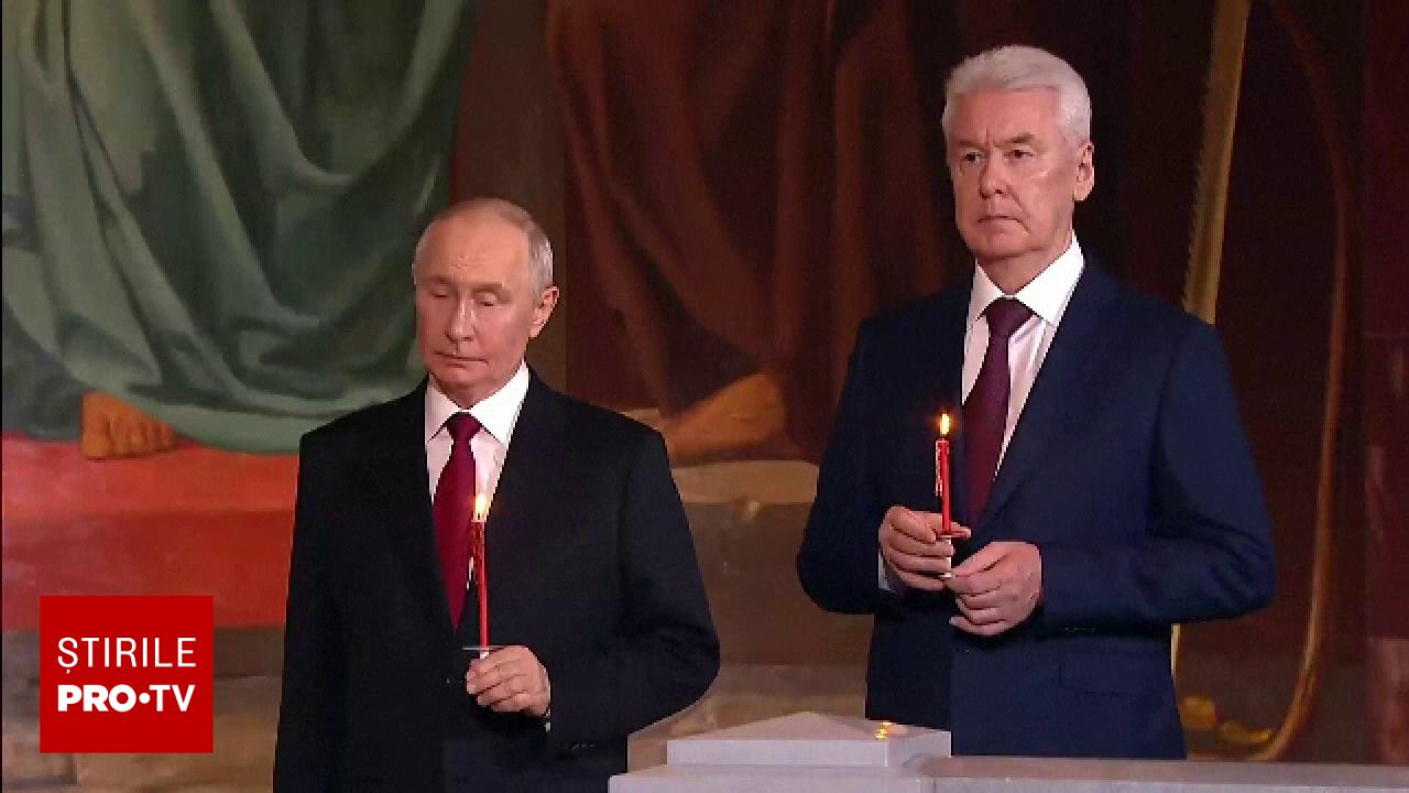 Putin, la slujba de Paște: Armistițiul cu Ucraina, pe final