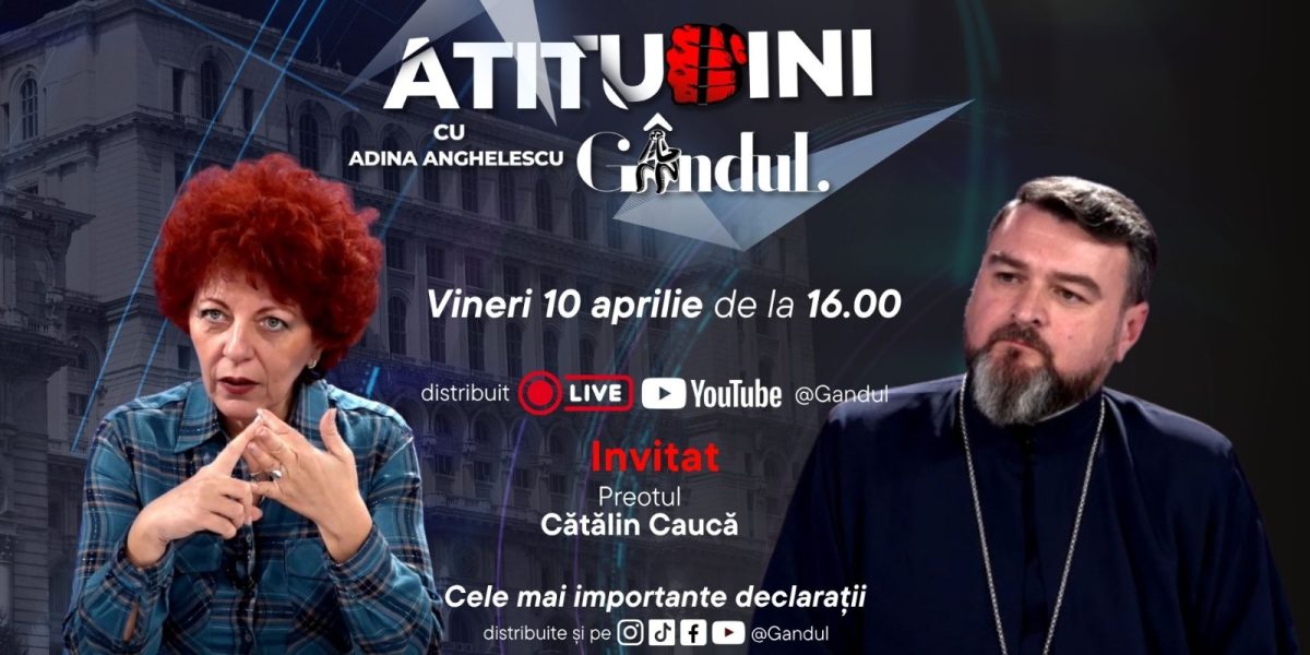 „Atitudini cu Adina Anghelescu” intră în direct vineri, cu un invitat special Emisiunea „Atitudini cu Adina Anghelescu” debutează vineri, 10 aprilie, la ora 16:00, cu o ediție live pe platforma online