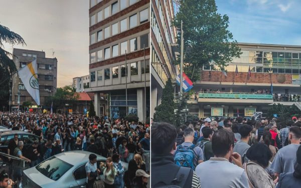 Șofer teribilist la Belgrad: Mașina-n mulțime, haos la proteste