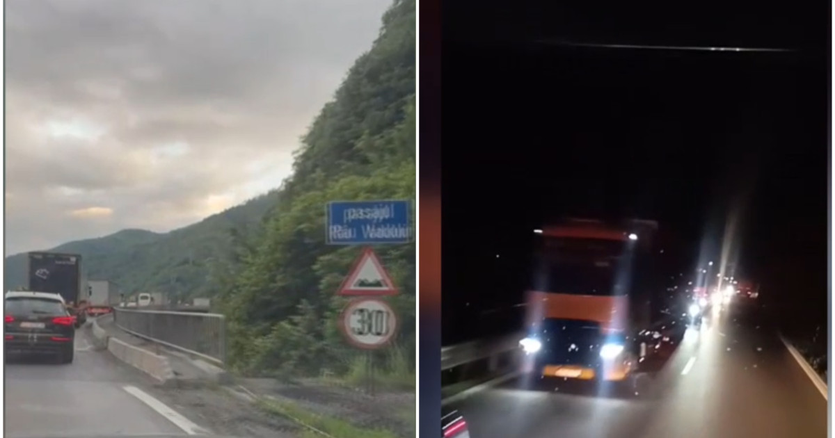Valea Oltului, un infern nocturn: șoferi blocați ore întregi