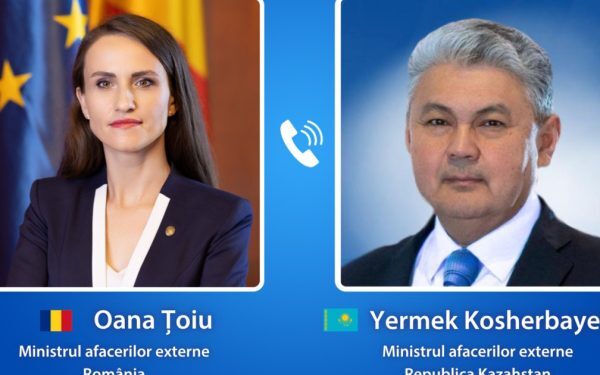 Oana Țoiu, la discuții cu șeful diplomației din Kazahstan despre țiței