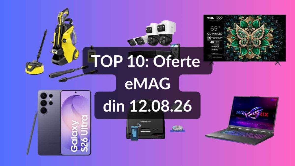 Top Echipamente: Karcher, Laptop Gaming RTX 5070, TV QD-MiniLED sub 3000 lei