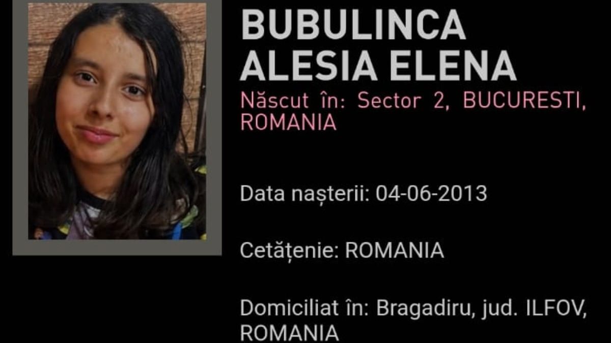 Alertă RO-AVERTISMENT: Dispărută fetiță de 13 ani din Bragadiru