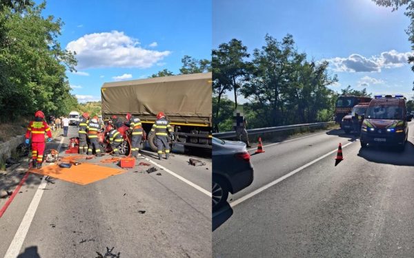 Mureș: Tragedie rutieră, 3 morți după accident cu camion militar