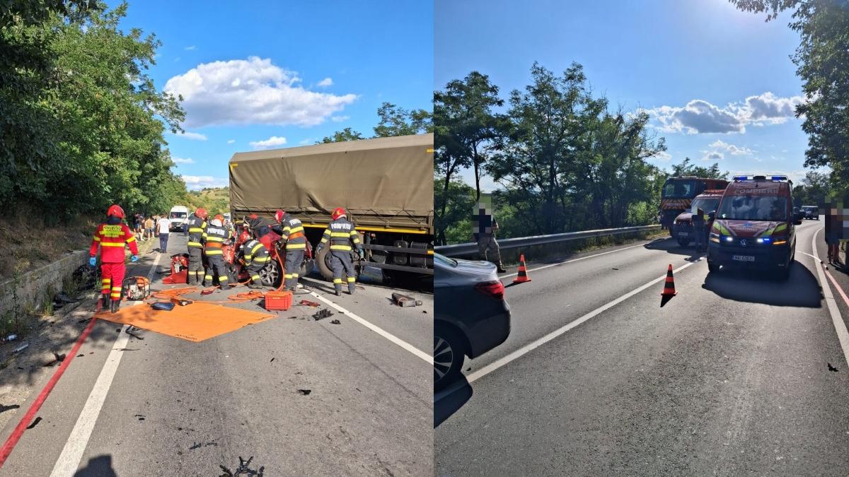 Mureș: Tragedie rutieră, 3 morți după accident cu camion militar