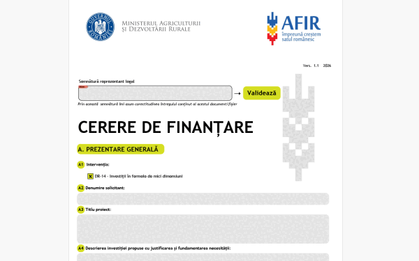 Fonduri UE la AFIR: Granturi de 50.000 EUR, noutăți la înscriere