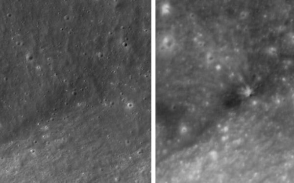 Luna, lovită: Crater nou, imagini SpaceX uluitoare