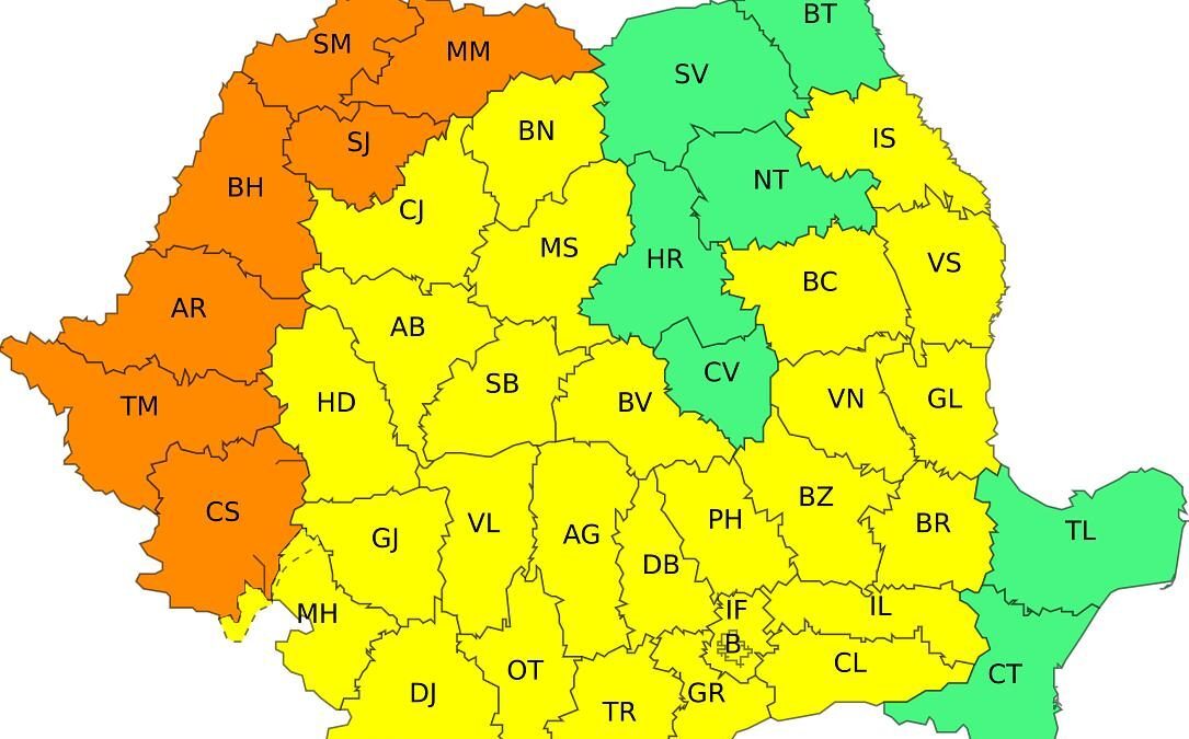 România, sub coduri Galben și Portocaliu de caniculă