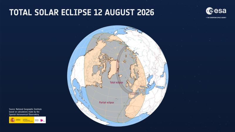 Eclipsa totală de Soare în Europa pe 12 august: Transmisie live ESA