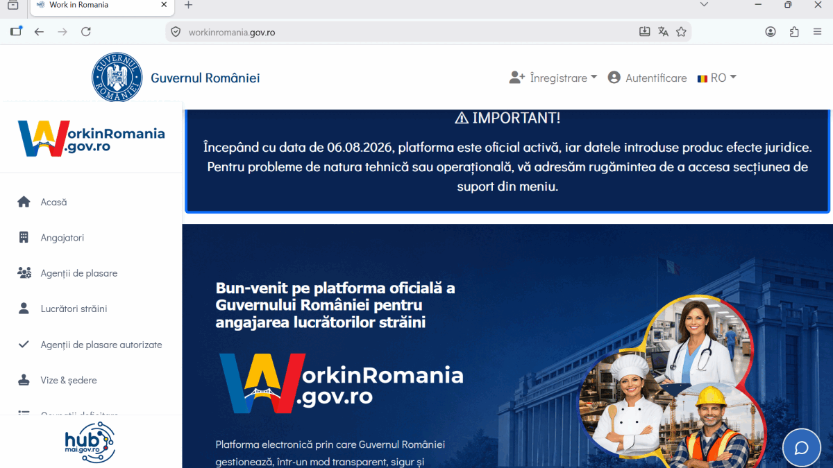 Platforma Workinromania, activă: Angajarea străinilor non-UE, pe noi reguli