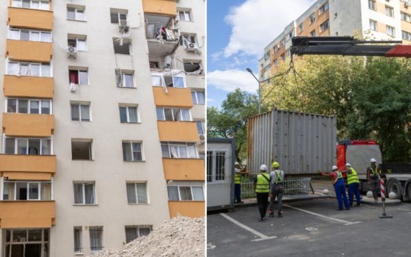 Rahova: Șantier la un an de la explozie. Locatarii își recuperează bunurile